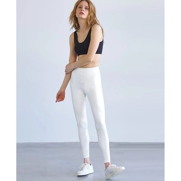 Commando Patent Leather Leggings White Shiny - Picture 4 of 9